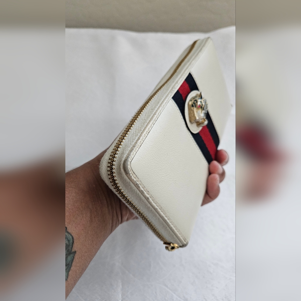 Gucci White Sherry Line Zippy Rajah Long Wallet 🌟FULL INCLUSION🌟 - Picture 10 of 14